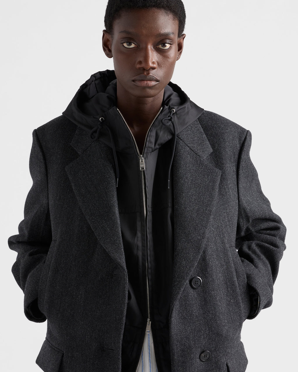 Veste imperméable en Re-Nylon - Noir