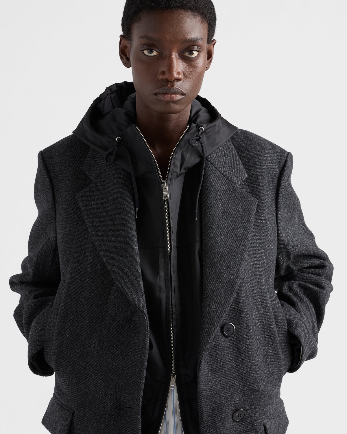 Veste imperméable en Re-Nylon - Noir