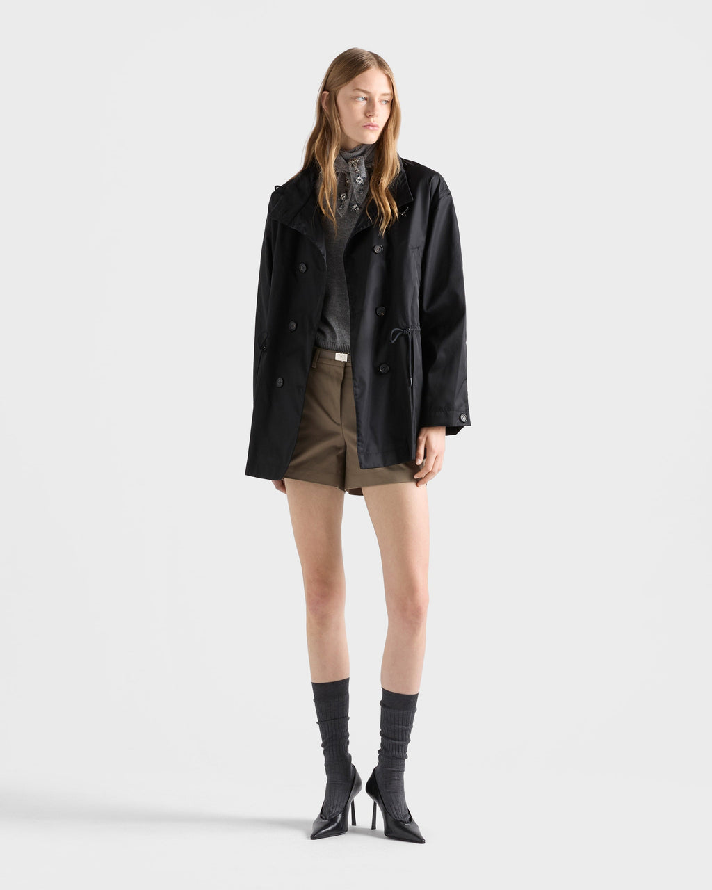 Veste imperméable en Re-Nylon - Noir