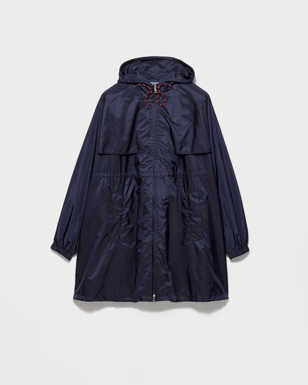 Imperméable à capuche en Re-Nylon léger - Bleu