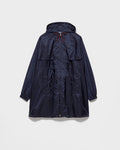 Imperméable à capuche en Re-Nylon léger - Bleu