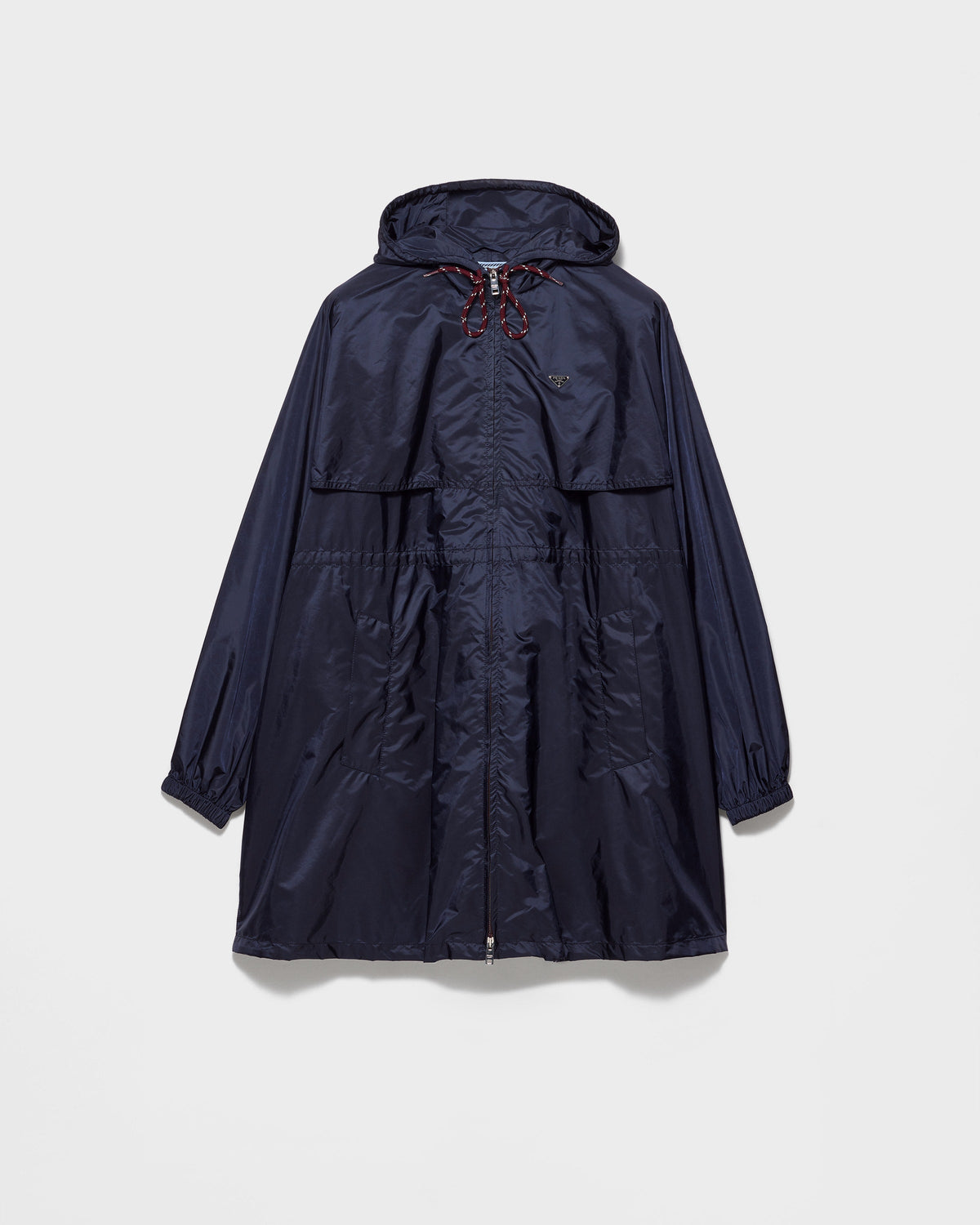 Imperméable à capuche en Re-Nylon léger - Bleu