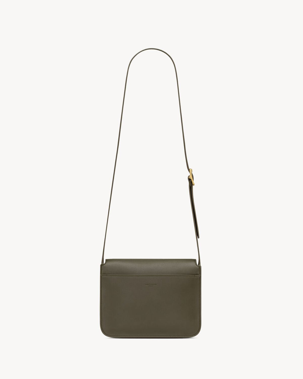 NIKI LEATHER MESSENGER BAG - LIGHT MUSK