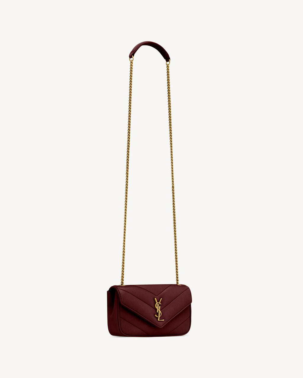 LOULOU MINI IN LAMBSKIN - ROUGE CABERNET