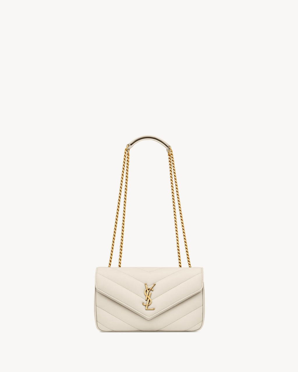 LOULOU SMALL IN QUILTED LEATHER - WHITE