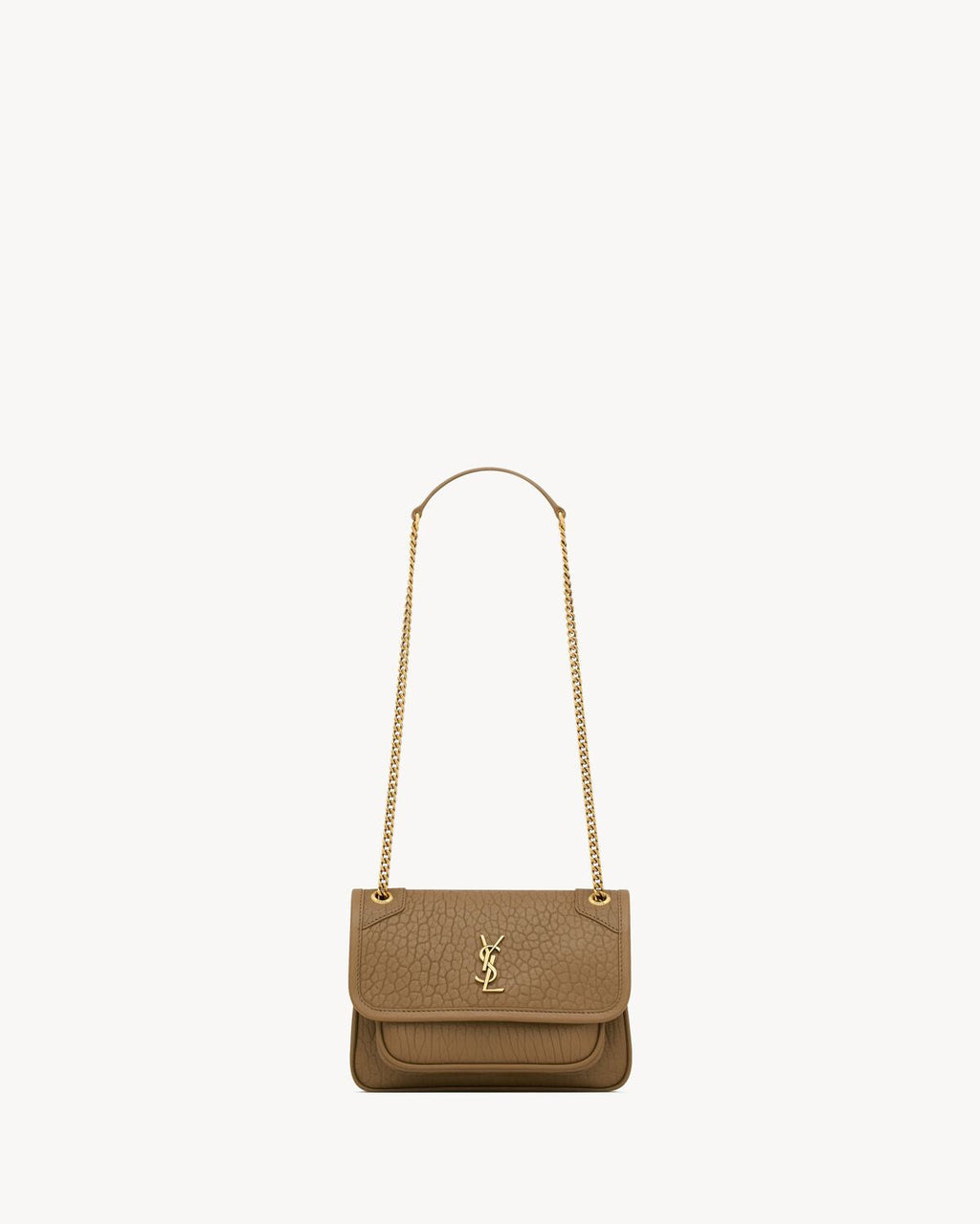 NIKI MINI IN GRAINED LAMBSKIN - DARK CORK