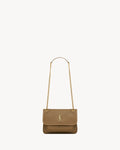 NIKI MINI IN GRAINED LAMBSKIN - DARK CORK