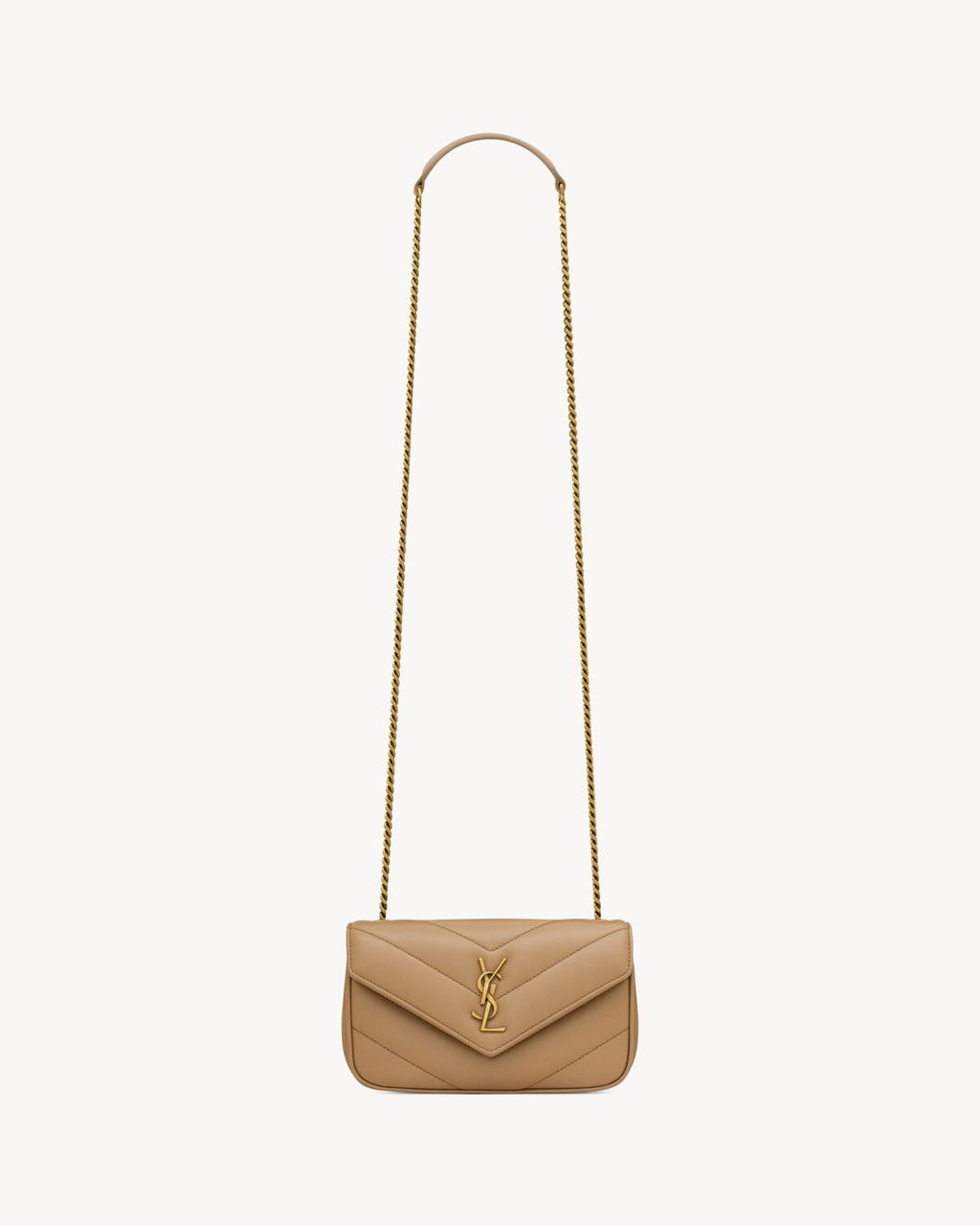 LOULOU MINI IN LAMBSKIN - NATURAL TAN