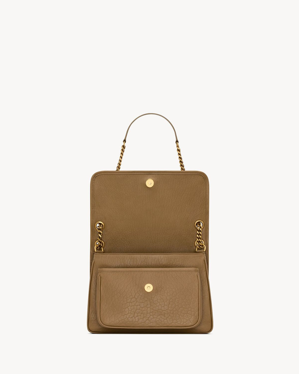 NIKI MEDIUM IN GRAINED LAMBSKIN - DARK CORK