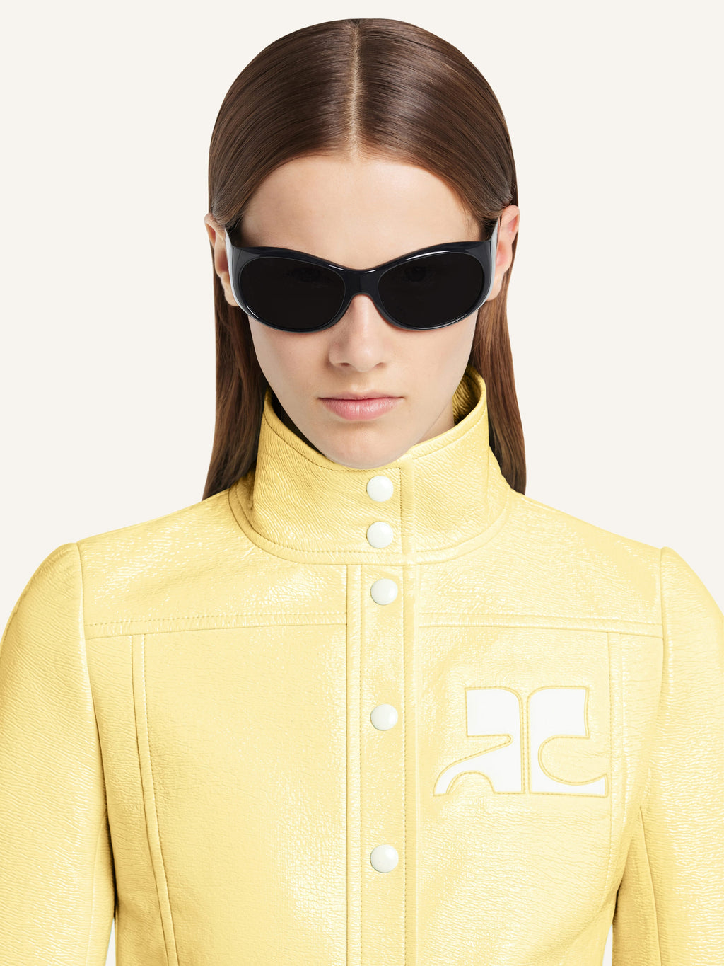 Veste réédition en vinyle - Jaune clair