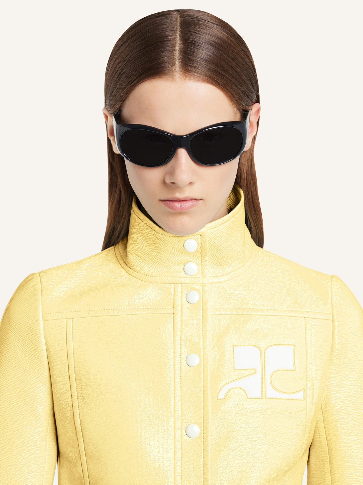 Veste réédition en vinyle - Jaune clair