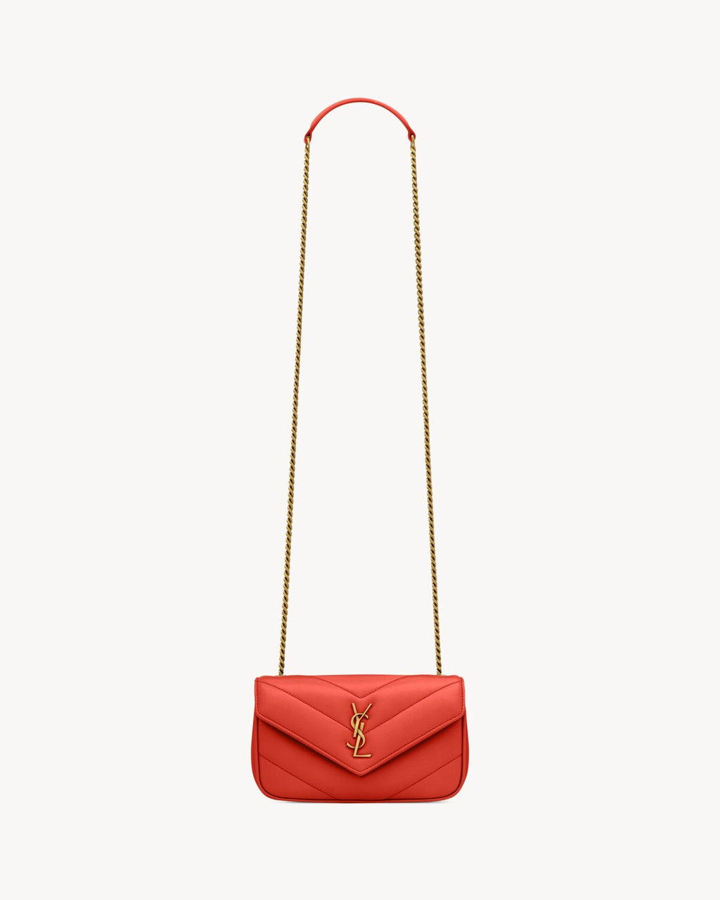 LOULOU MINI IN LAMBSKIN - CELOSIA ORANGE