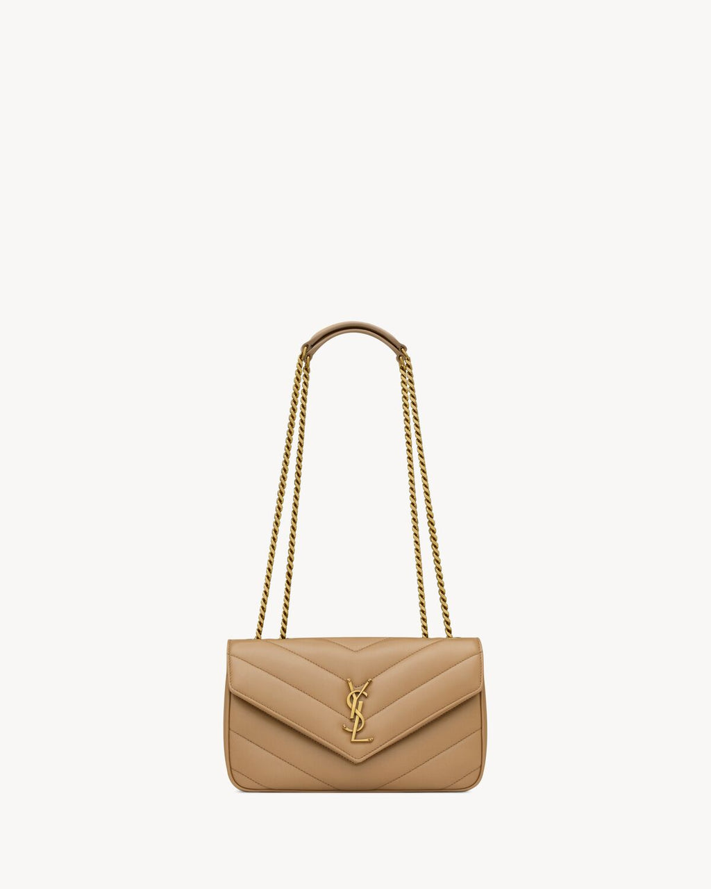 LOULOU SMALL IN QUILTED LEATHER - NATURAL TAN