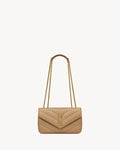 LOULOU SMALL IN QUILTED LEATHER - NATURAL TAN