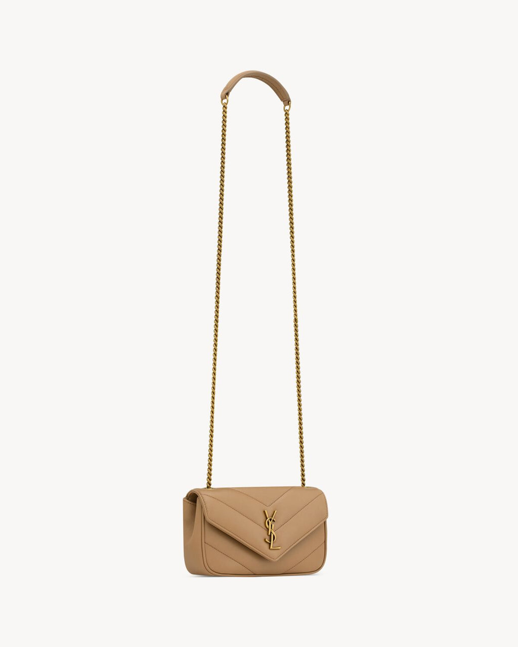 LOULOU MINI IN LAMBSKIN - NATURAL TAN