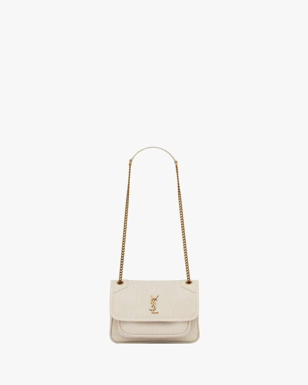 NIKI MINI IN GRAINED LAMBSKIN - WHITE