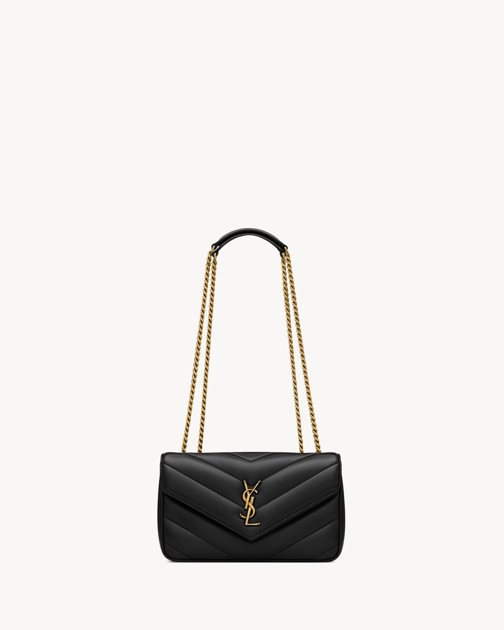 LOULOU SMALL IN QUILTED LEATHER - BLACK