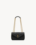 LOULOU SMALL IN QUILTED LEATHER - BLACK