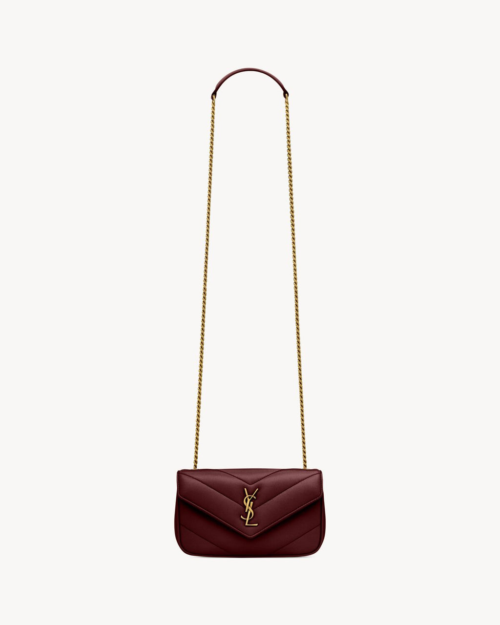 LOULOU MINI IN LAMBSKIN - ROUGE CABERNET