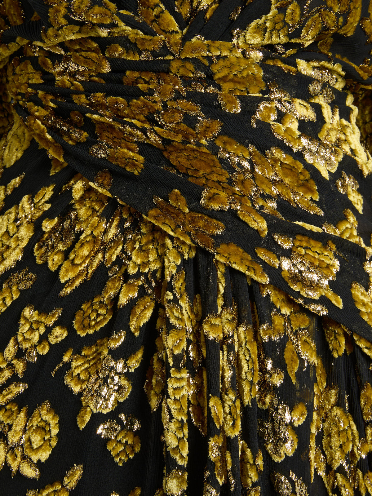 Robe longue en jacquard velours - Multicolore