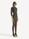 Robe en jacquard cloqué - Vert