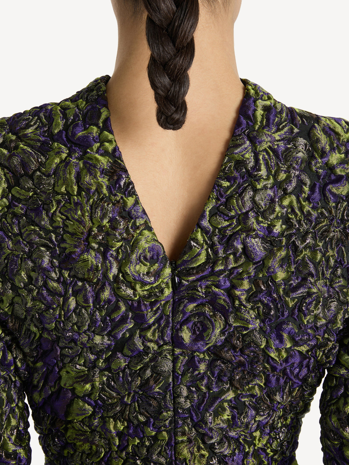 Robe en jacquard cloqué - Vert