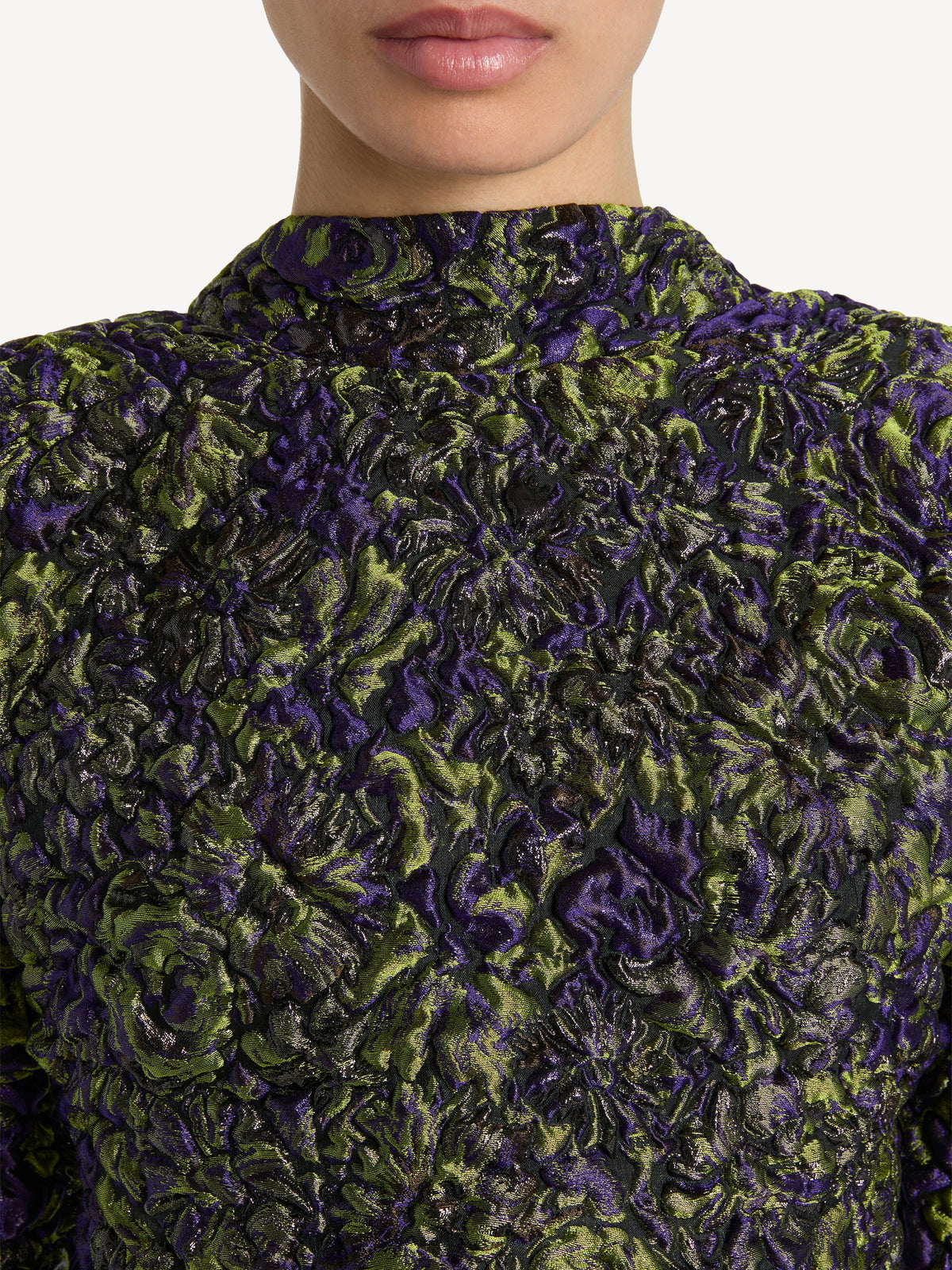 Robe en jacquard cloqué - Vert