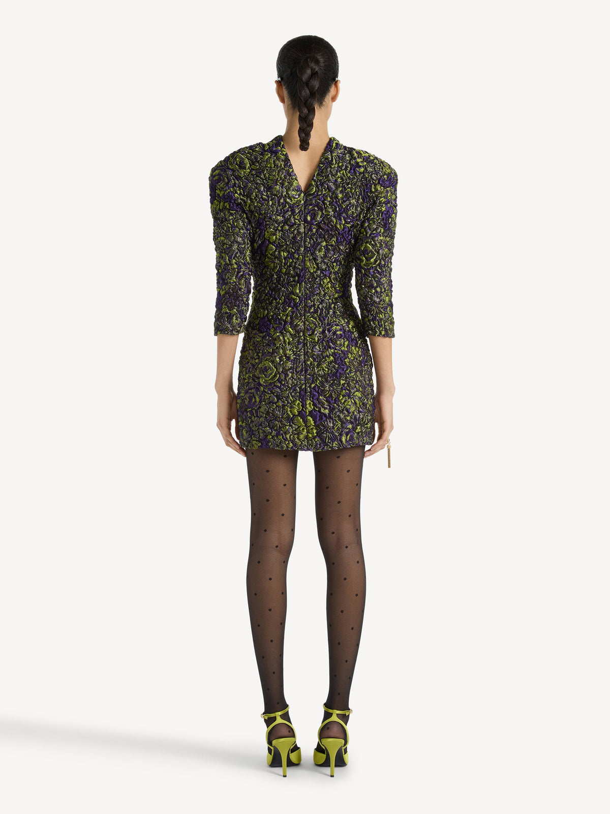 Robe en jacquard cloqué - Vert