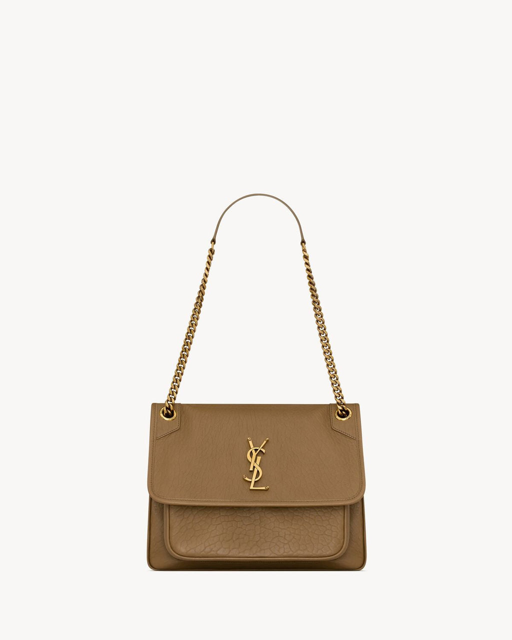 NIKI MEDIUM IN GRAINED LAMBSKIN - DARK CORK