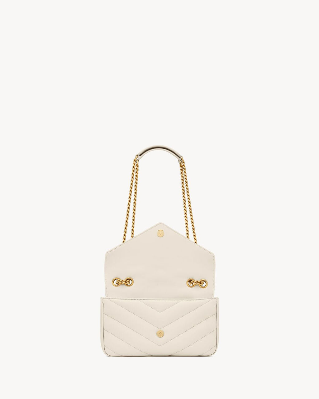LOULOU SMALL IN QUILTED LEATHER - WHITE
