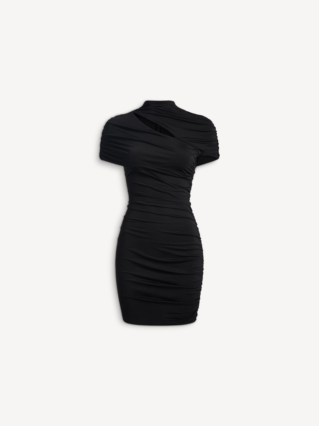 Robe bodycon drapée en jersey - Noir