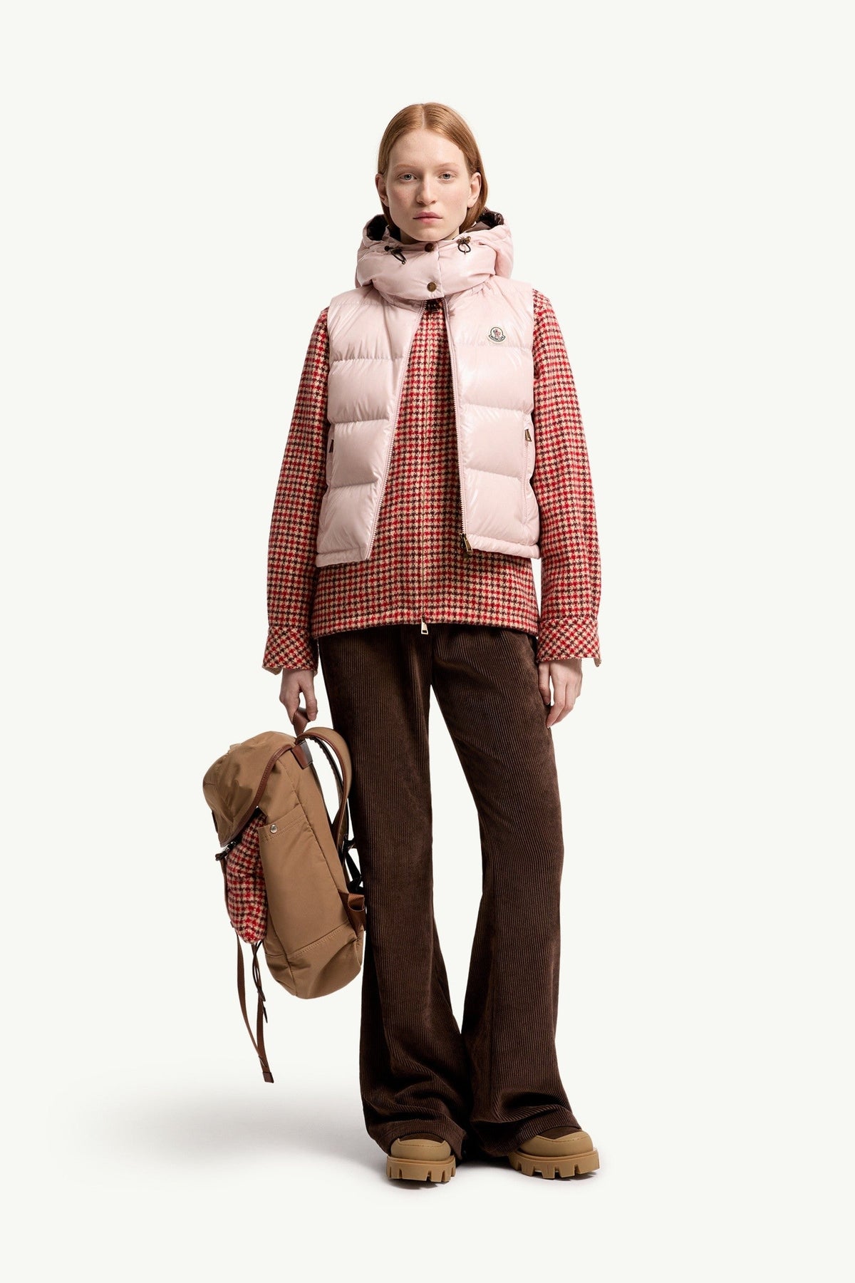 Doudoune courte sans manches en nylon Niverolle - Rose