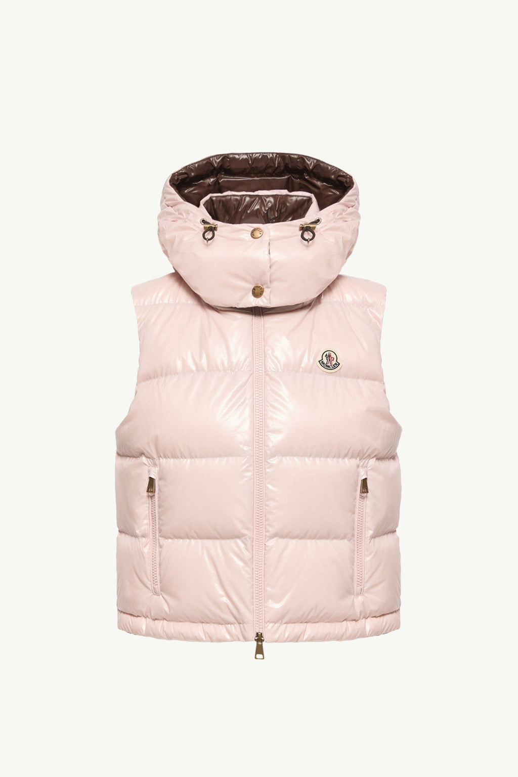 Doudoune courte sans manches en nylon Niverolle - Rose