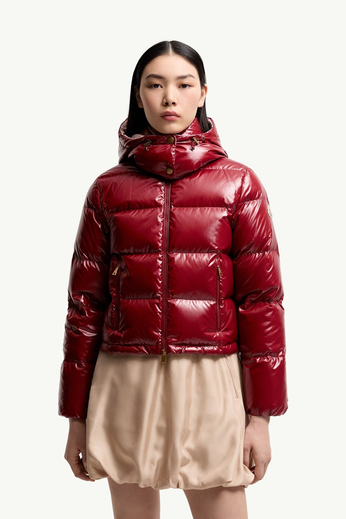 Doudoune courte en nylon Niveole - Rouge rubis