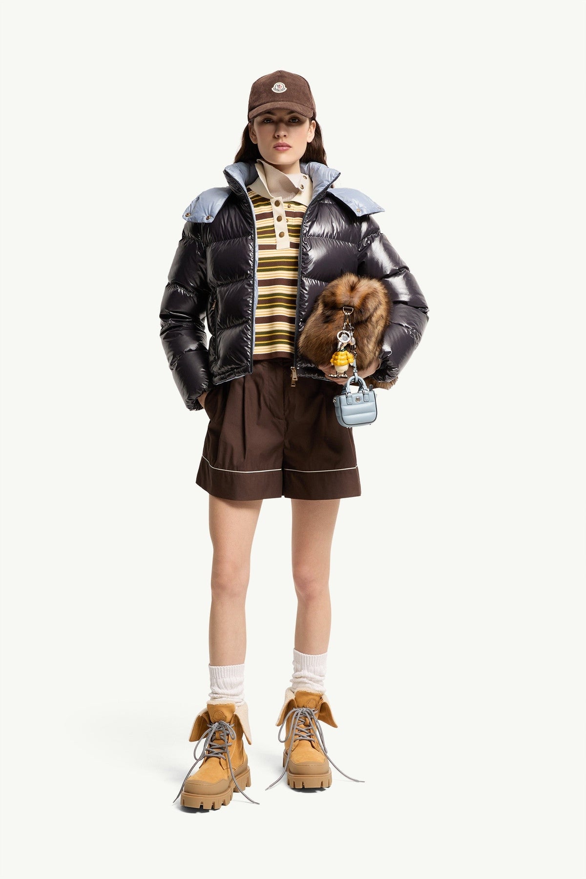 Doudoune courte en nylon Niveole - Bleu marine