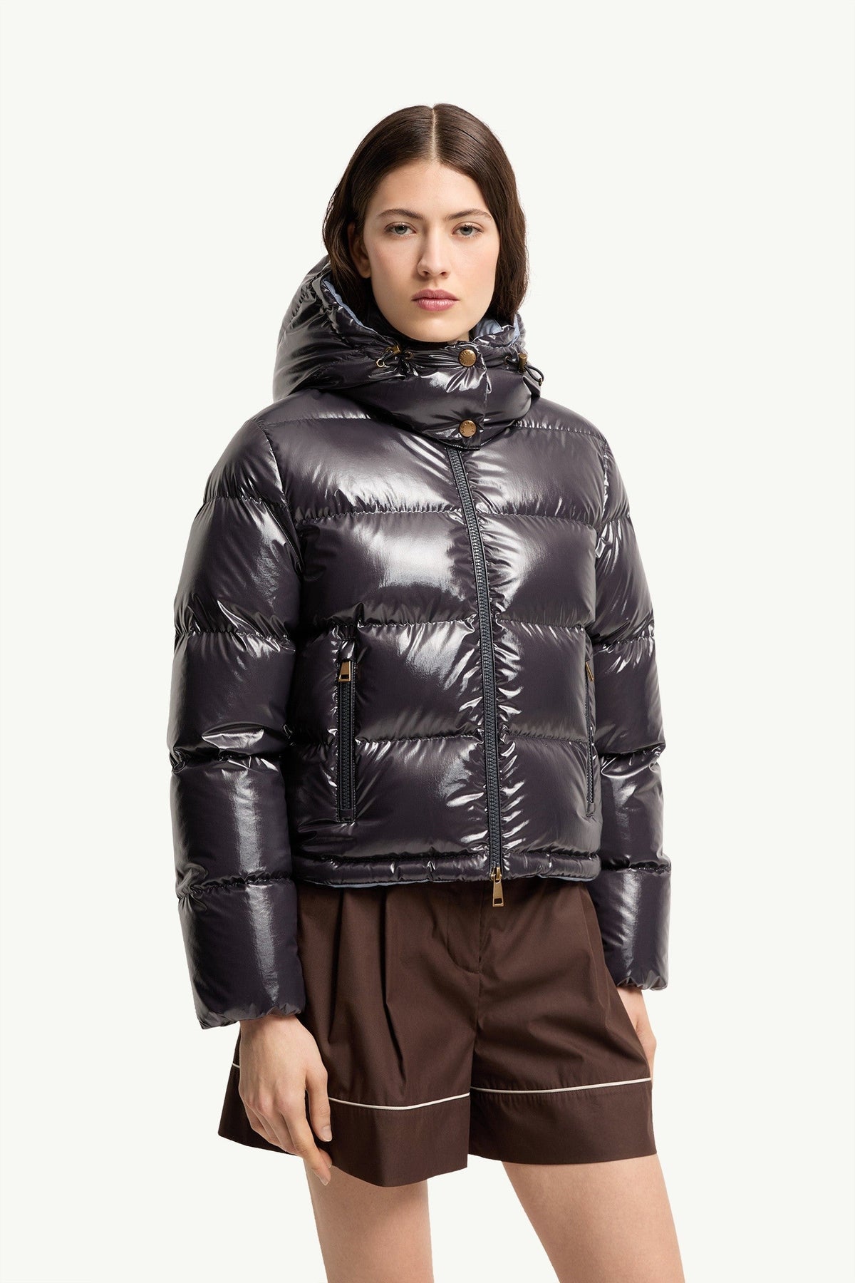 Doudoune courte en nylon Niveole - Bleu marine