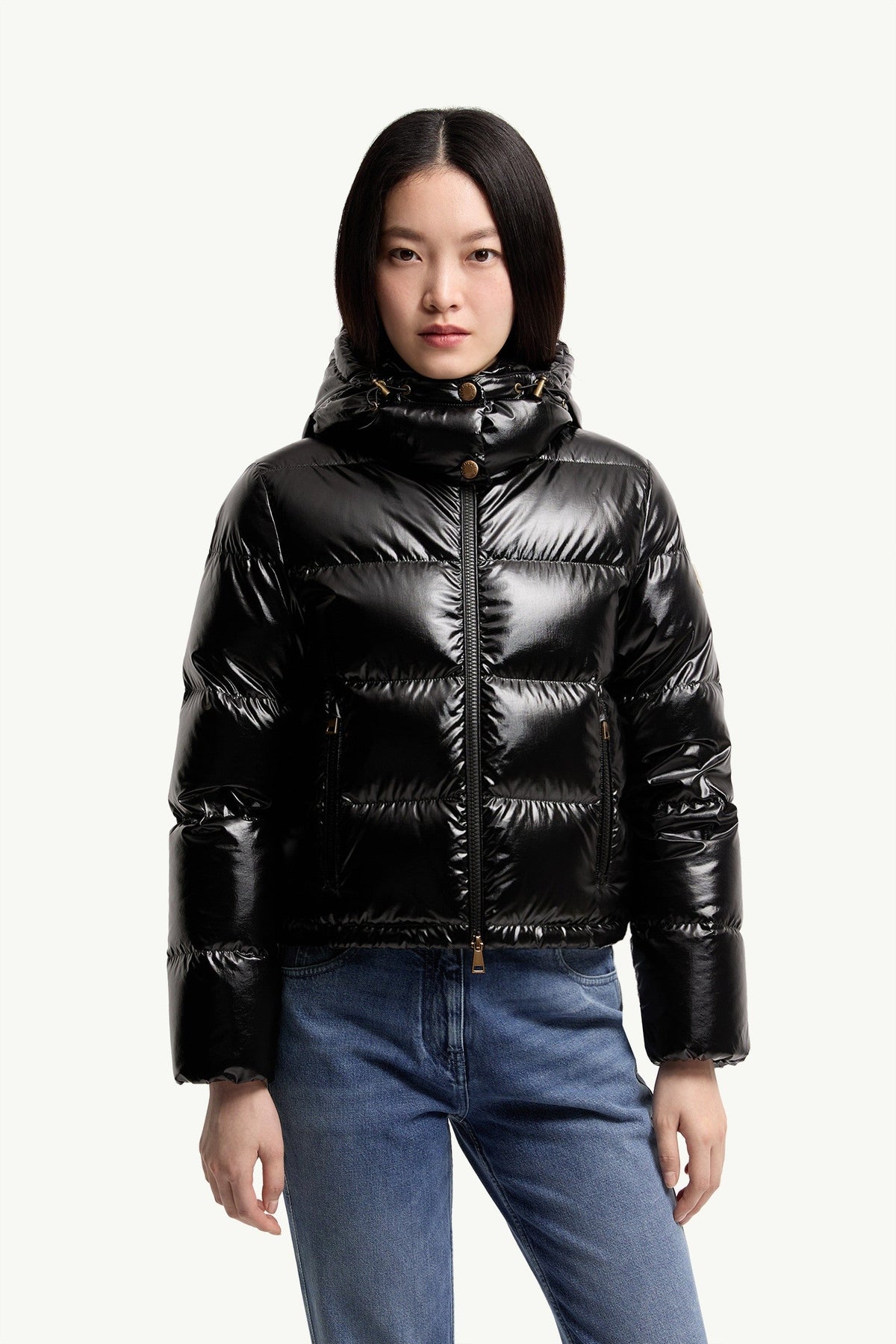 Doudoune courte en nylon Niveole - Noir