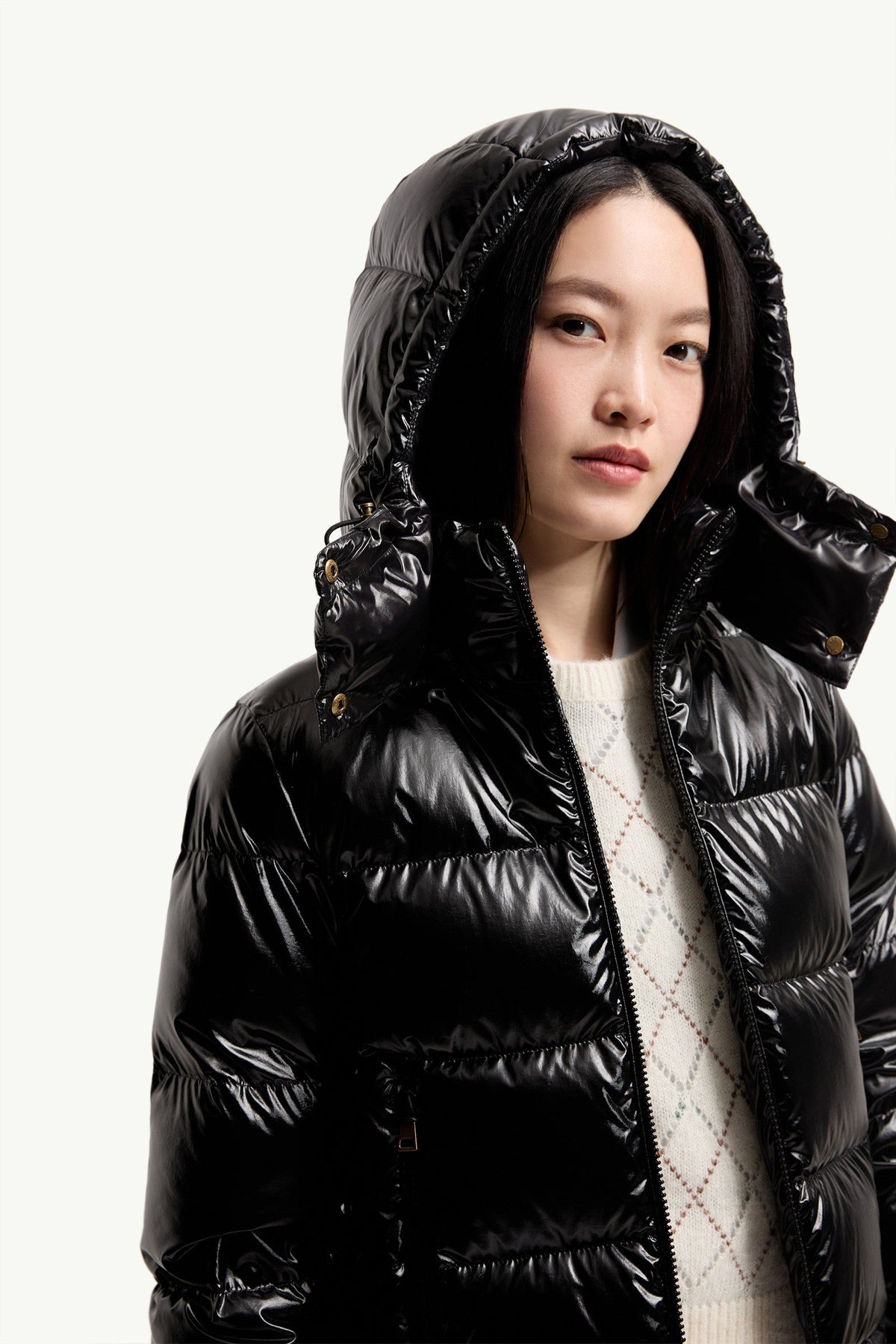 Doudoune courte en nylon Niveole - Noir