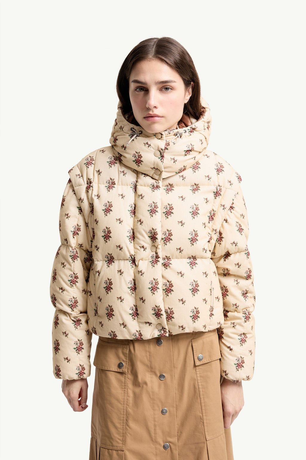 Doudoune à capuche 2-en-1 Torcol - Beige Clair
