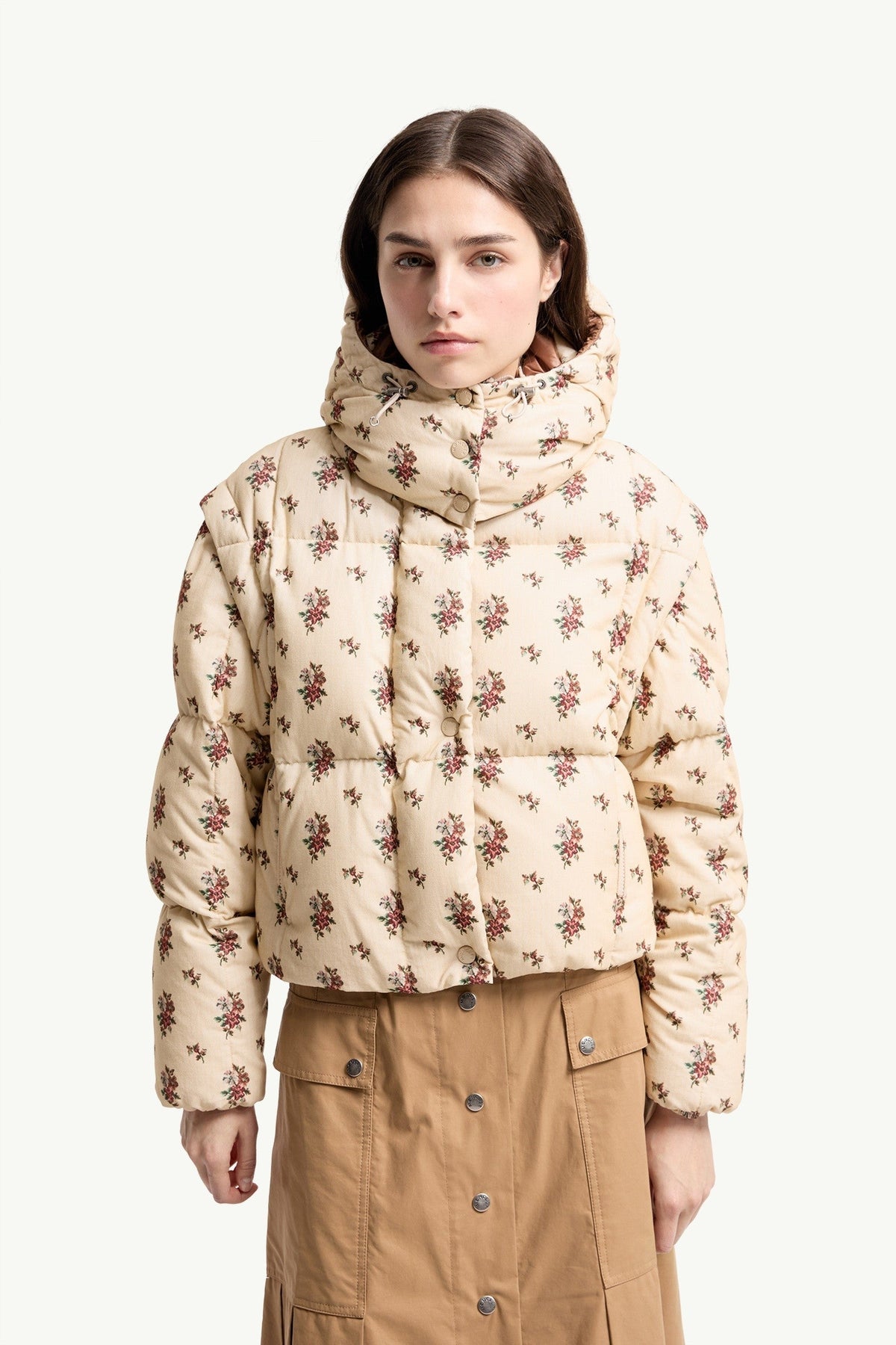 Doudoune à capuche 2-en-1 Torcol - Beige Clair