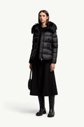 Doudoune courte à capuche bordée de shearling Boed - Noir