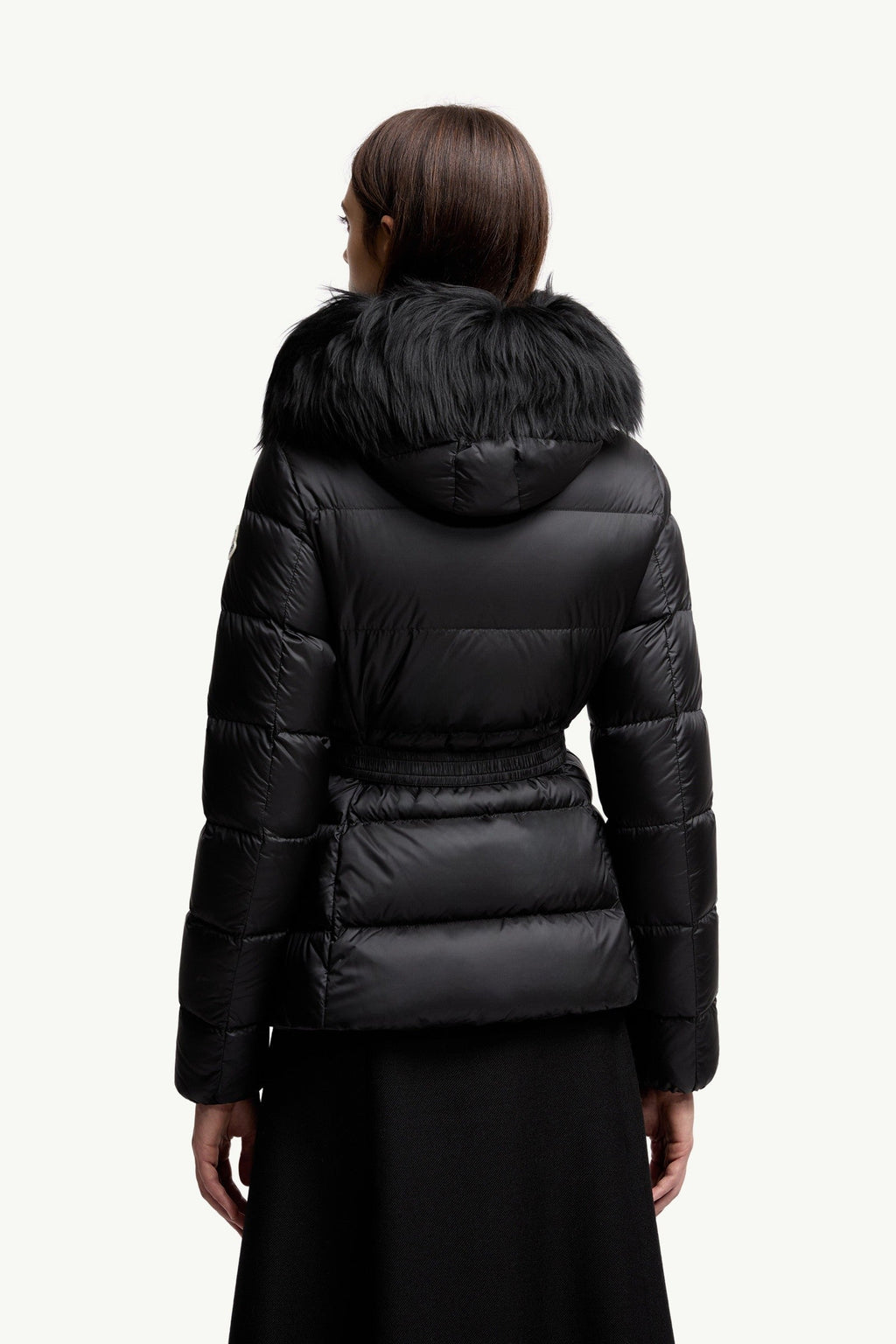 Doudoune courte à capuche bordée de shearling Boed - Noir