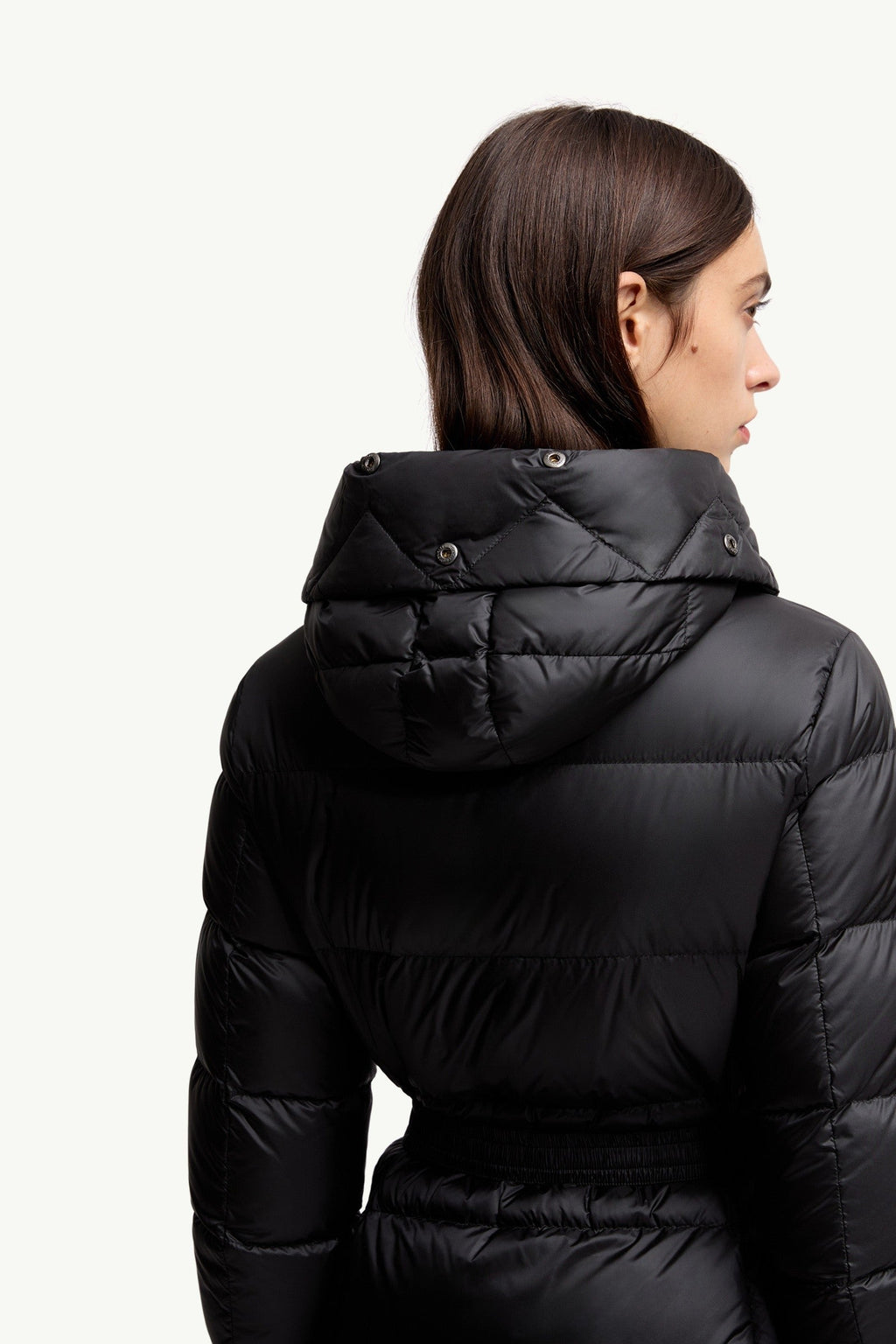 Doudoune courte à capuche bordée de shearling Boed - Noir