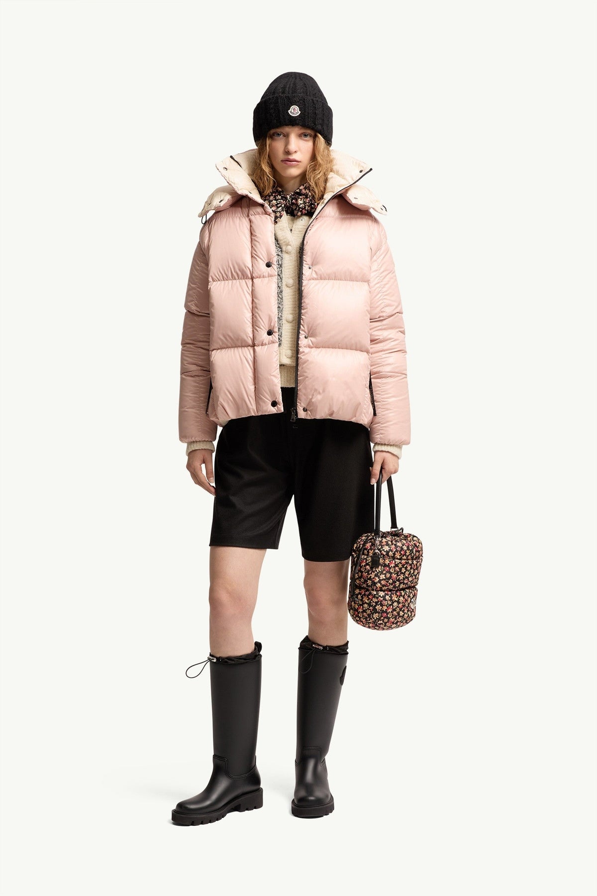 Doudoune courte à capuche Parana - Rose Clair