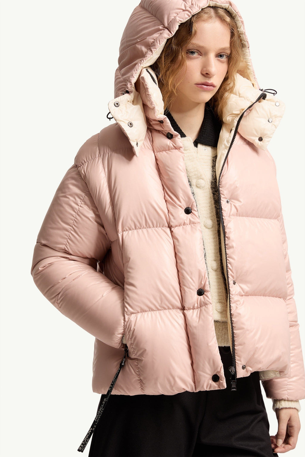 Doudoune courte à capuche Parana - Rose Clair