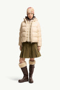 Doudoune courte à capuche Feligule - Beige Clair