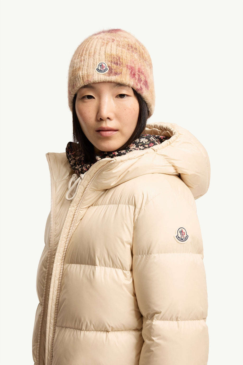 Doudoune courte à capuche Feligule - Beige Clair