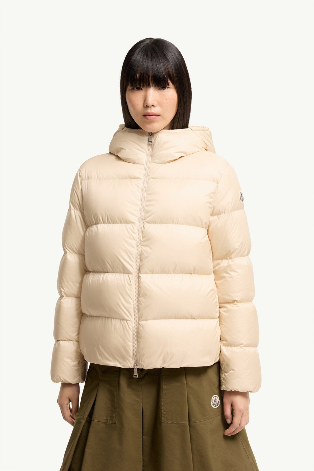 Doudoune courte à capuche Feligule - Beige Clair