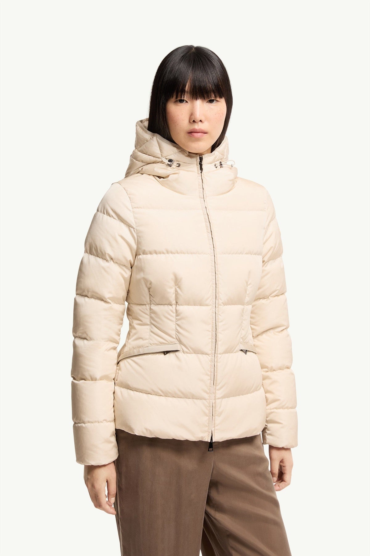 Doudoune courte à capuche Avoce - Beige