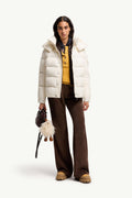 Doudoune courte à capuche Moncler Maya 70 - Blanc